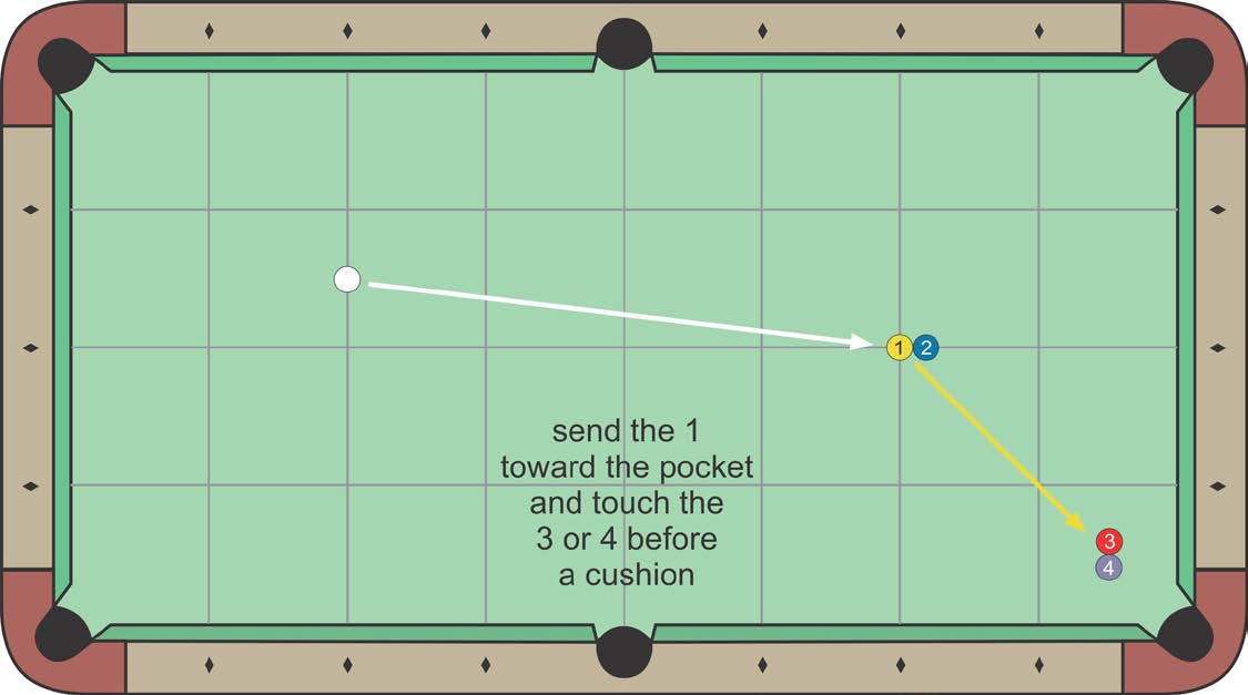 One-Pocket Frozen Spot Shot diagram